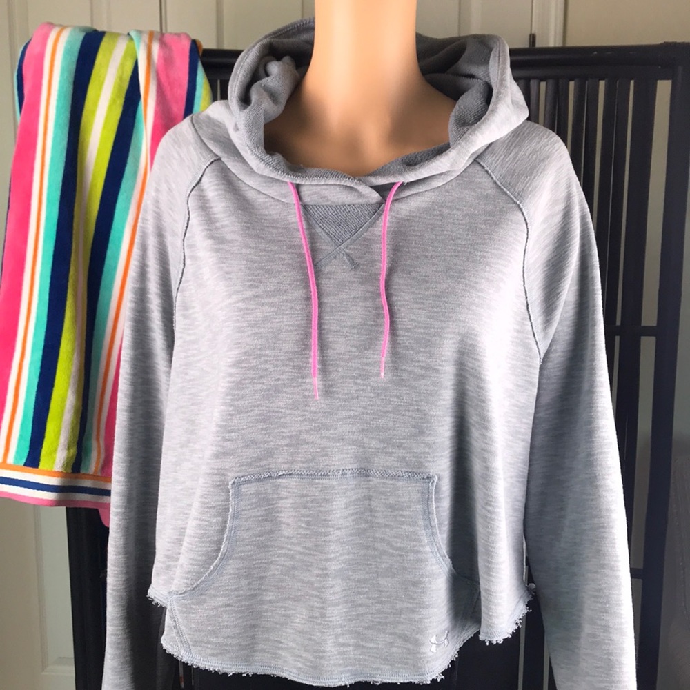 Under Armor Gray Hoodie Sweatshirt Women’s Size LG